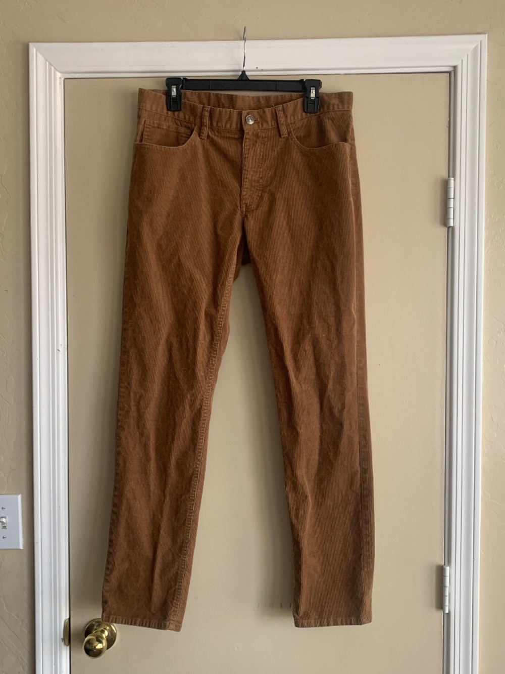Brooks Brothers Brown Corduroy Pants 34x32 Slim Fit Casual City Preppy Academia